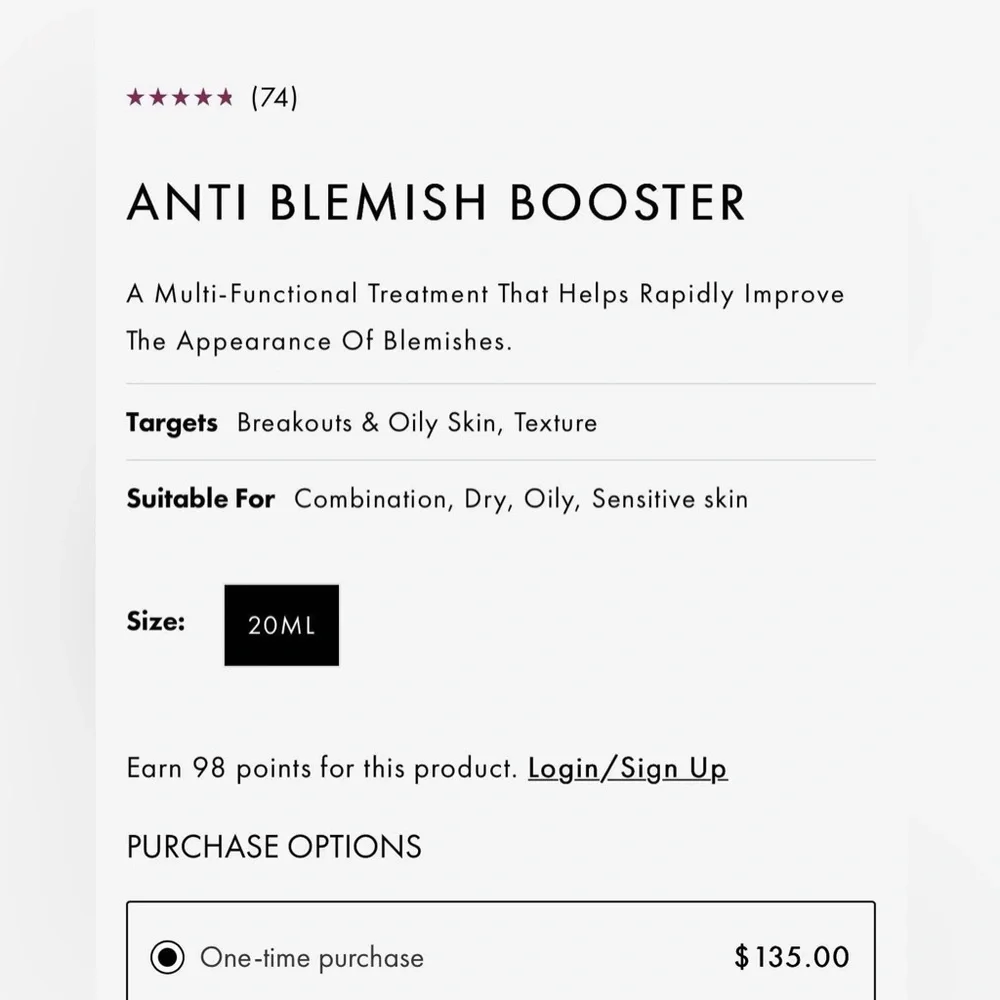 NEW 111SKIN 3 Phase Anti Blemish Booster